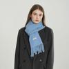Solid color winter women's scarf woven fringed blended versatile fashion atmosphere warm thickened scarf