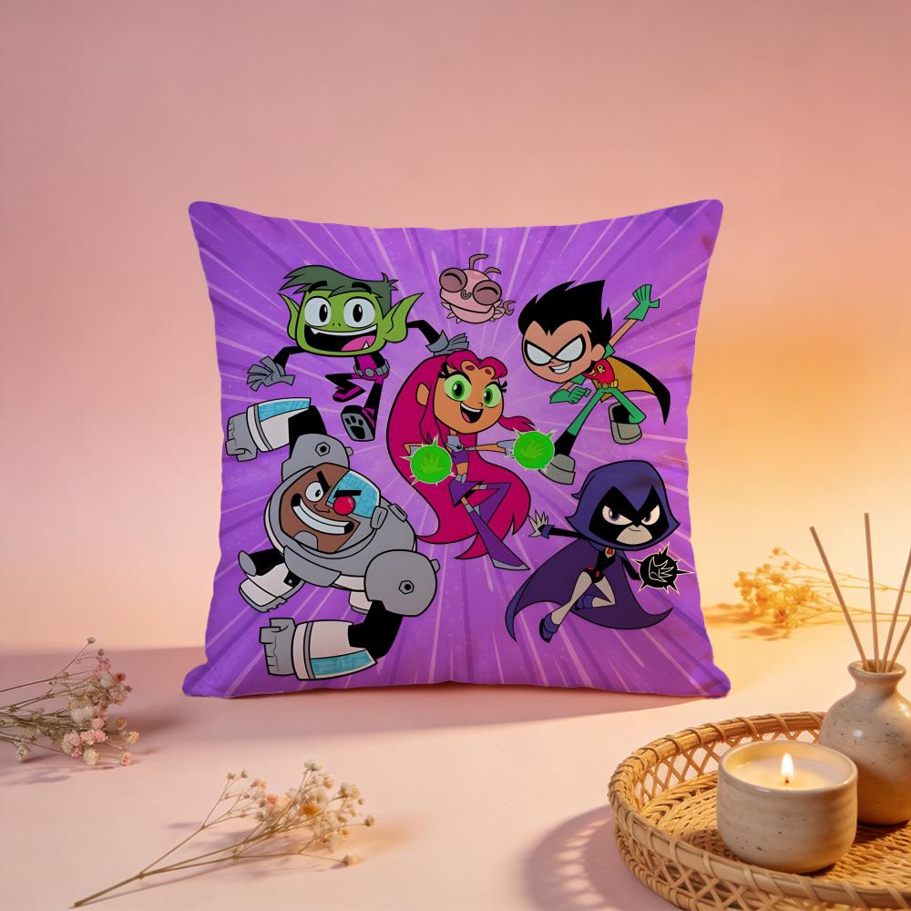 Trendy TTeen Titans Good Cushion Cover Comfortable Durable Pillow Cover MultiScene for Home Office Car Sofa