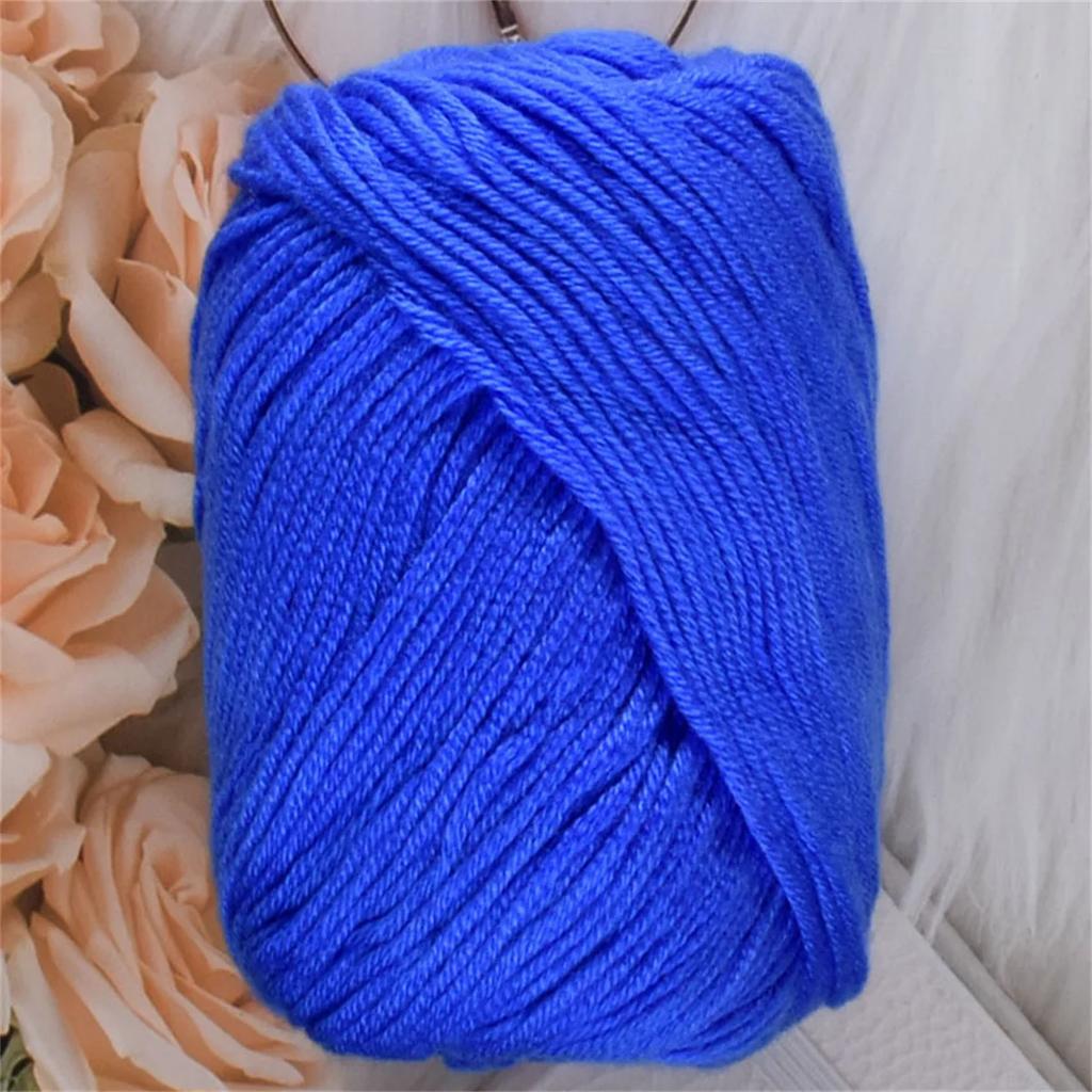 50g Silk Protein Villus Yarn Soft Worsted Hand Knitting Thread 60%Silk Protein 30%Wool 10%Cashmere Skin Friendly Yarn 110m/120yd