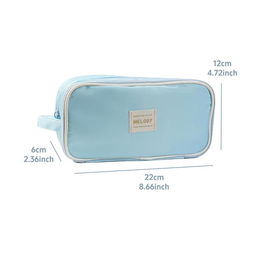 Five Fold Layer Pencil Bag Pen Case Folding Drawer Multi Slots Handle Storage Pouch for Stationery