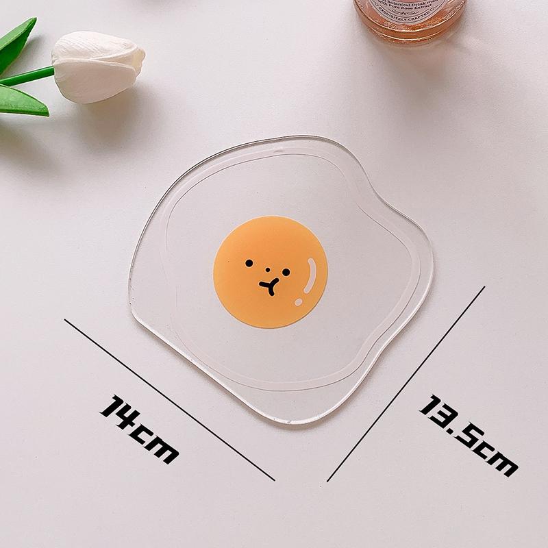 Klarer Acryl-Untersetzer, rutschfeste Tassenunterlage, unregelmäßige Blumenform, wärmeisolierte Unterlage, Tischset, Café-Dekor, Küchenbechermatten