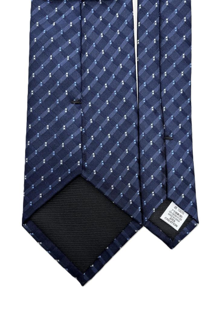 [Hiroko Koshino Homme] Necktie, Micro Pattern, 003254-20000-2931 02 Navy Base, Blue and Silver Micro Pattern, FREE