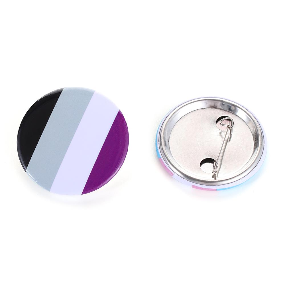 Round/Square Pride Rainbow Gay Pins Flag Tinplate Badge Support Gay Lesbian Bisexual Transgender Symbol Pin Icons Brooch