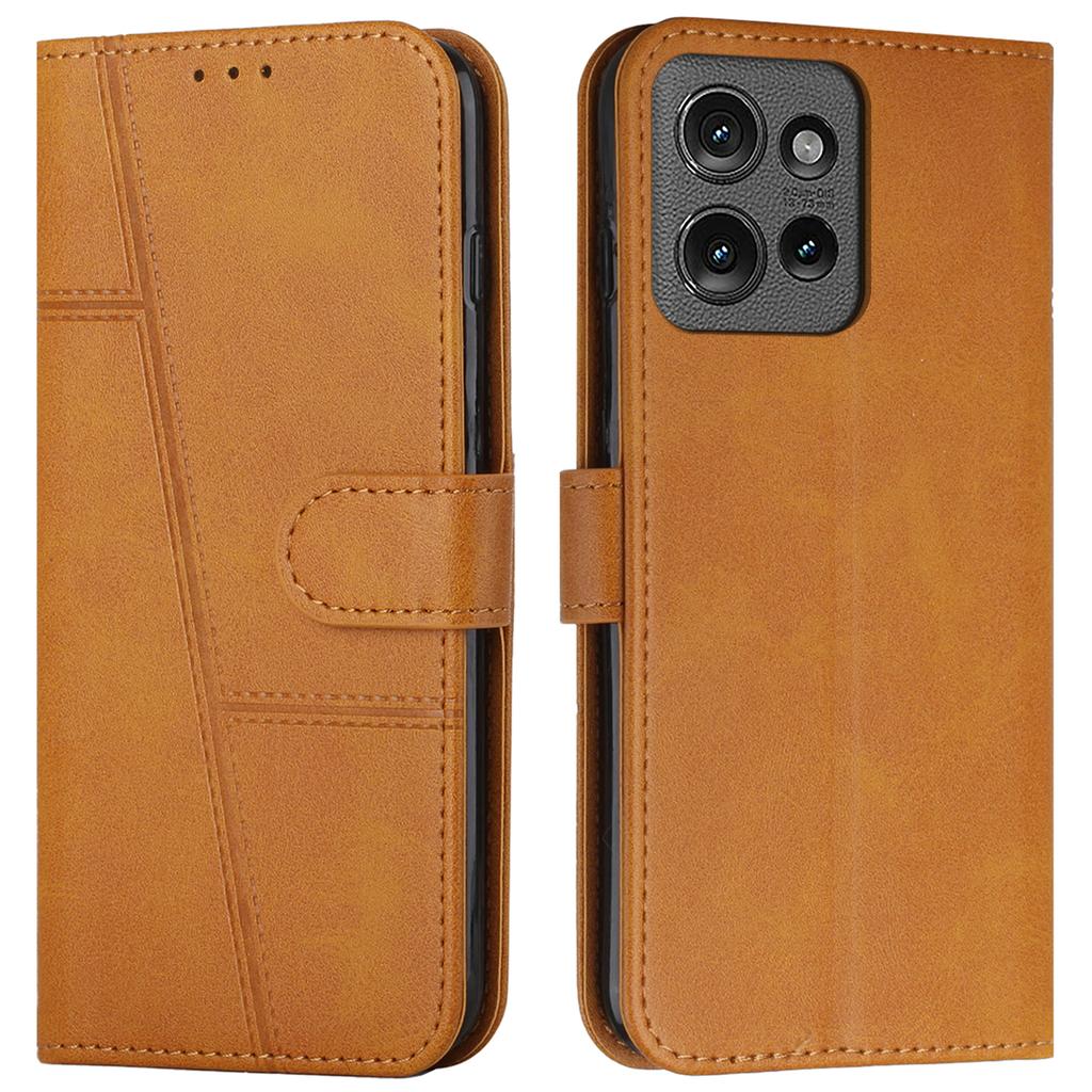 Für Motorola Edge 50 5G Hülle Ständer Flip Schutzhülle aus Leder