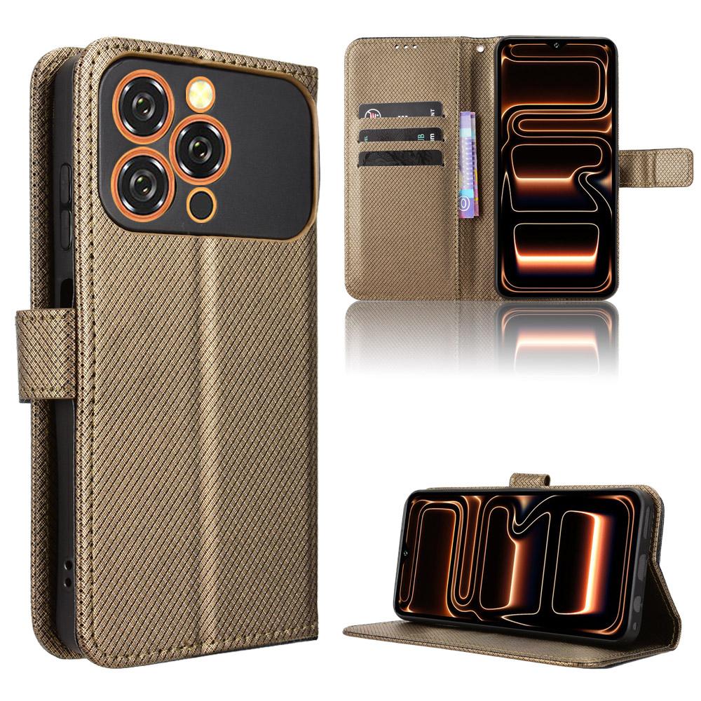 Flip Cover Compatible for Oukitel C17 Leather Case [Flip Vintage Leather] Shockproof Durable Retro Phone Case