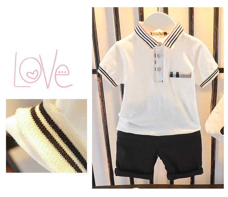 Toddler Boys' Summer Polo Shirt & Shorts Set: Infant Children's Outfit
