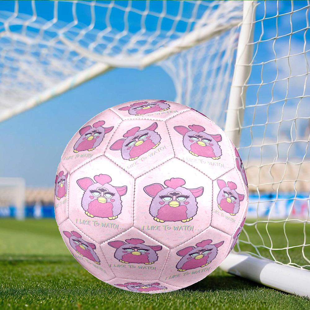Colorful Furby In Bubbles Size 5 Soccer Ball, Suitable for Training and Matches, High-Elasticity, Wear-Resistant Material Gift for Fan