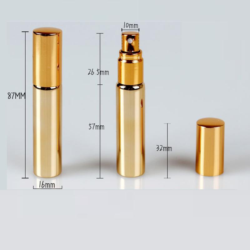 10ml λοσιόν υποεμφιάλωσης αρώματος ενυδατικό μπουκάλι σπρέι ηλεκτρολυτικό μπουκάλι σπρέι με γυάλινο σωλήνα UV
