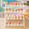 Clear Acrylic Ice Cream Cone Display Stand, 4-Tier 24-Hole Dessert Serving Rack for Party Buffet Wedding Christmas Birthday
