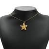 5 Stück Gold Seestern Muschel Anhänger für DIY Schmuck Zubehör Edelstahl Halsketten Anhänger Armbänder Zubehör Ohrringe Herstellung