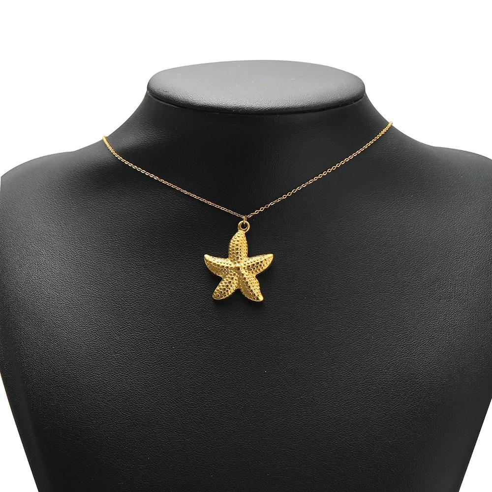 5 Stück Gold Seestern Muschel Anhänger für DIY Schmuck Zubehör Edelstahl Halsketten Anhänger Armbänder Zubehör Ohrringe Herstellung