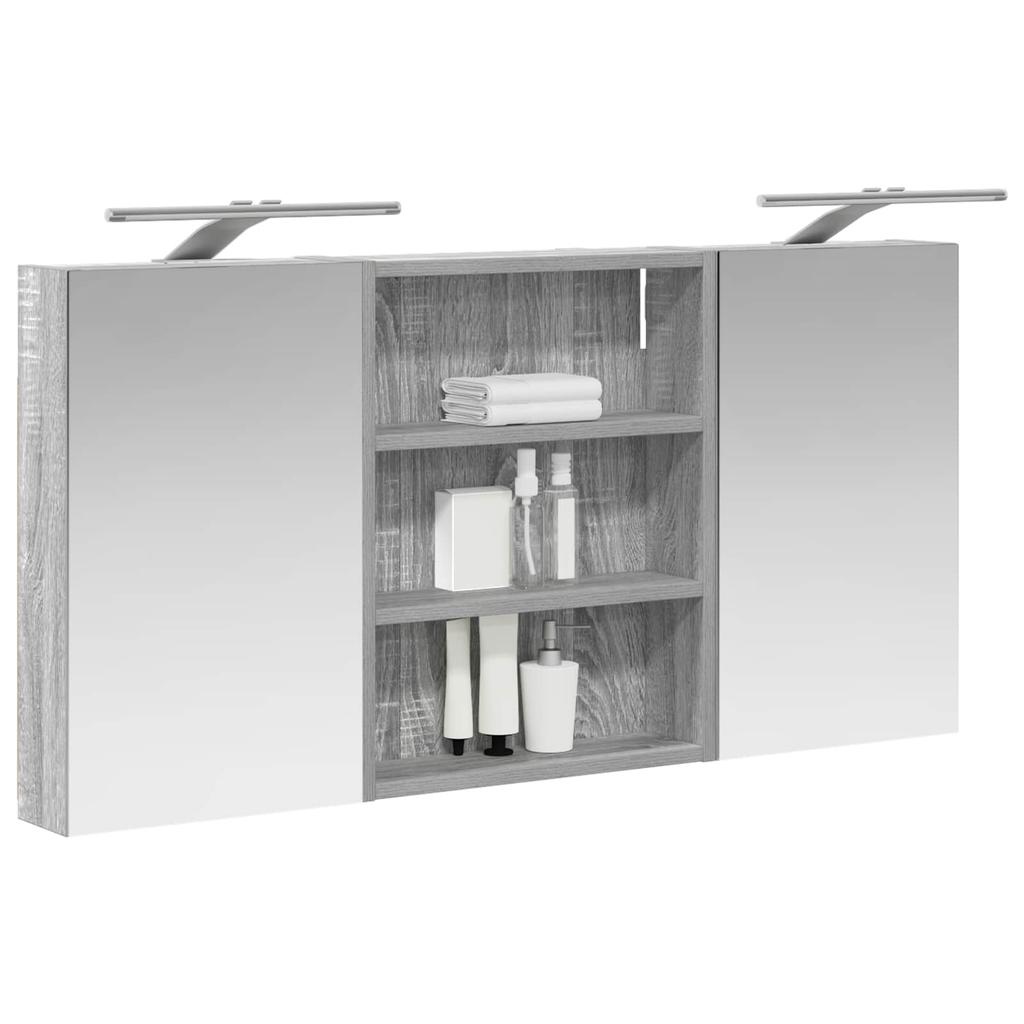 Bathroom Cabinet Set 3 Pcs 100 X 10.5 X 50 Cm Particleboard