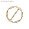 5/6Pcs Spiral Circle Zinc Alloy Metal Round Three-Speed Knotted Silk Scarf Buckle European And American Knot Scarf Buckle Style