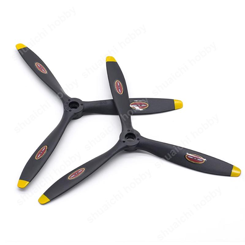 1PCS RC Emulated Airplane Model 8060 9060 1060 1170 1370 3 Blades Propeller Carbon Nylon for Electric/Methanol Petrol Engine