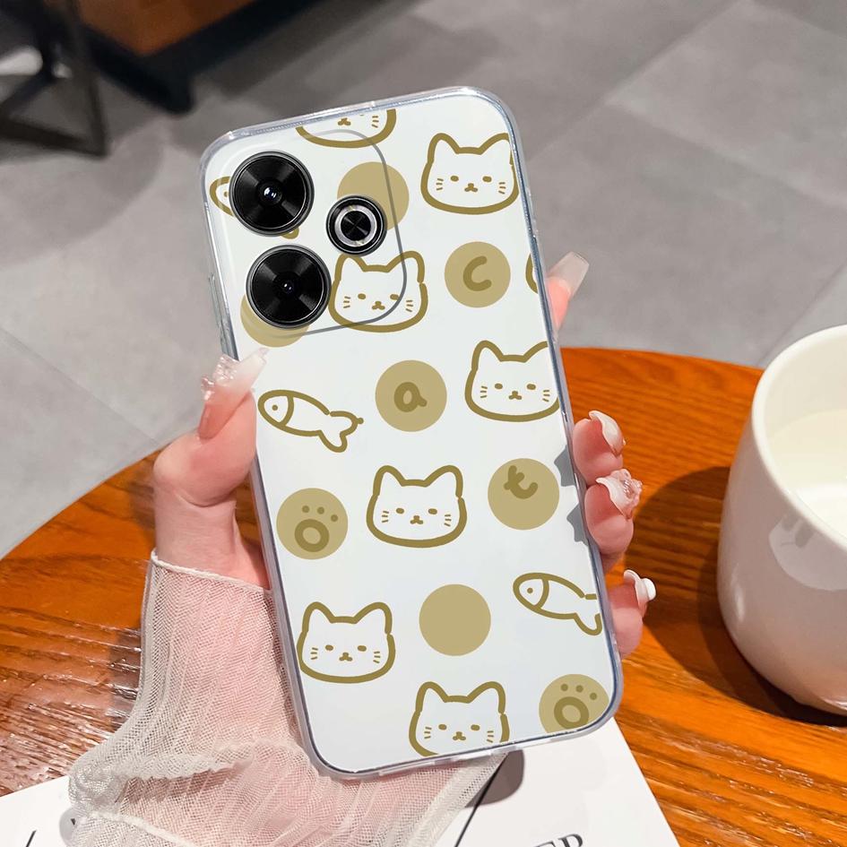 Populární pouzdro s graffiti motýlem pro Xiaomi Redmi 13 13C 14C A3 Note 13 Pro K70E K60 Ultra Nový kryt Měkký silikonový Ochrana proti pádu Průhledné pouzdra na telefon pro Redmi
