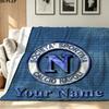 1PC SSC Napoli Custom Name Patterned Flannel Blanket Suitable For All Seasons for Home Decor Warmth and Comfort Gifts Holiday Present