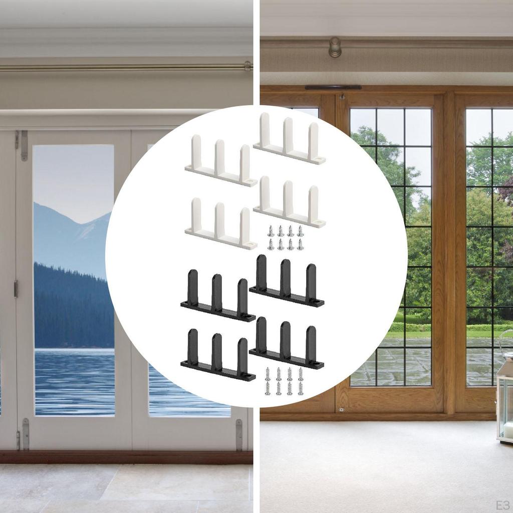 4Pcs Siding Closet Door Floor Guides Brackets Sliding Bottom for Cabinets