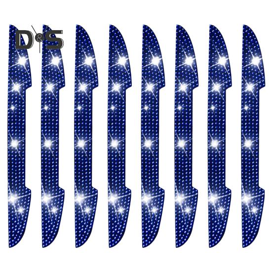 8ks Bling Auto Zadní zrcátko Samolepky proti poškrábání Chránič drahokamu Auto Klika dveří Ochranné lišty Obtisky Dekorace exteriéru auta