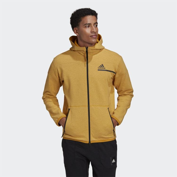 adidas Zne Fz M Winter Solid Color Fleece Lined Stay Warm Hooded Jacket Men's GU2078