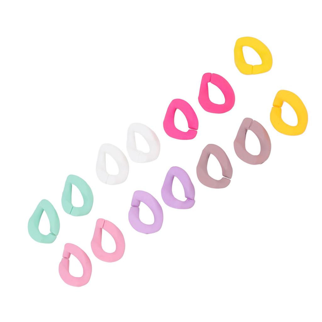 50 Pcs Chain Link Colorful Detachable Acrylic Open Chain Link Jewelry Making Chain Buckle Decoration