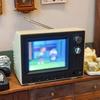 Mini TV Real Video Playback Mini Working TV for Doll Houses 1/12 Scale with Rotatable Antenna USB Rechargeable Battery Miniature Furniture Toy Gift