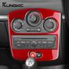 For Renault Clio 3 2006 2007 2008 2009 2010 2011 2012 Soft Carbon Fiber Sticker LHD RHD Car CD AC Panel Interior Accessories
