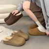 Thick-soled New Bag Head Slippers Women's Outer Wear 2025 Autumn One-pedal Half Slippers Niche Fashion Boken Slippers