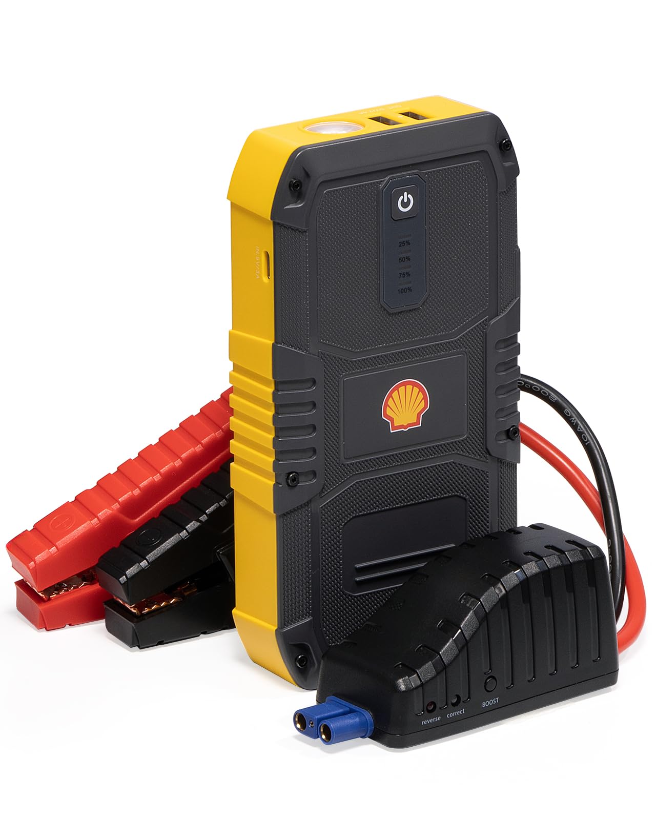 

Shell Jump Starter 10000mAh Велика ємність Піковий струм 800A 12V Стартер автомобільного двигуна