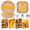 Air Fryer Disposable Paper Air Fryer Accessories Square Round Oil-proof Liner Non-Stick Mat for Kitchen Oven Baking
