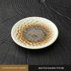Handmade Jianzhan Coarse Pottery Teacup Set with Hammered Pattern - Retro Ceramic Kung Fu Tea Cup & Coaster