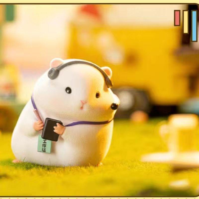 

Hamster Clark Band Series Blind Box Food Series Ручная кукла Кукла Маленький подарочный набор Украшения Периферийные игрушки навахо белый