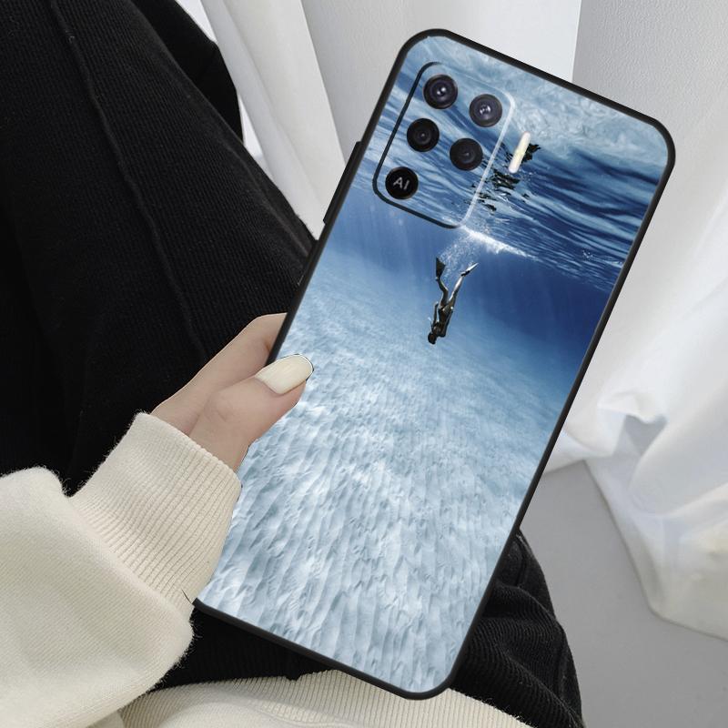 Diver Underwater Diving Cave Caving Case For Oppo A40 A60 A80 A5 Pro A15 A16 A17 A57 A77 A94 A74 A54 A76 A96 A18 A38 A58 A78 A98