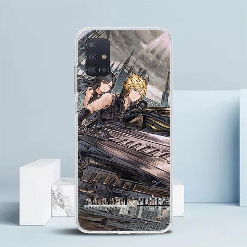 Final Fantasy FF VII Soft Cover for Samsung Galaxy A12 A22 A32 A52 A72 A02S Phone Case Note 20 Ultra 10 S10 Plus A51 A71 A50S A2