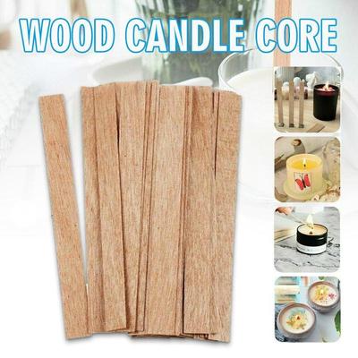 30 Pcs Candles Making Supplies Kit DIY Wooden Wicks Cores with Iron Base