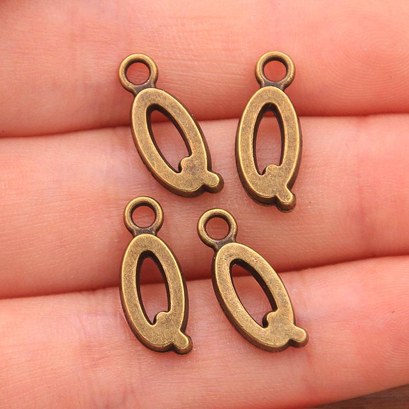 Zinc Alloy Alphabet Charms: 2 Colors, 26 Letter Pendants for Jewelry, Handbag, and Mobile Phone Accessories