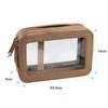 Transparent Women s Toiletry Bag Business Travel Waterproof Storage Large Capacity Handheld PU Double Layer Cosmetic Bag