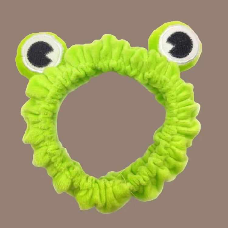 Cosplay Party Cute Green Frog Headband Woman Girls Makeup Washing Face Headwear
