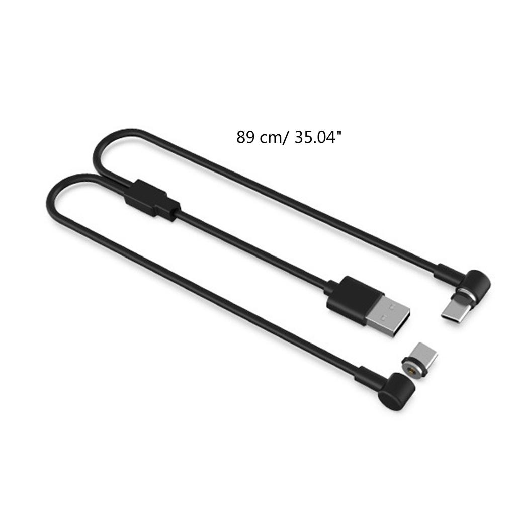 2v1 nabíjecí kabel pro ovladač Rychlé nabíjení Typ-C Kabel 90° Magnetický nabíjecí kabel Typ-C zařízení