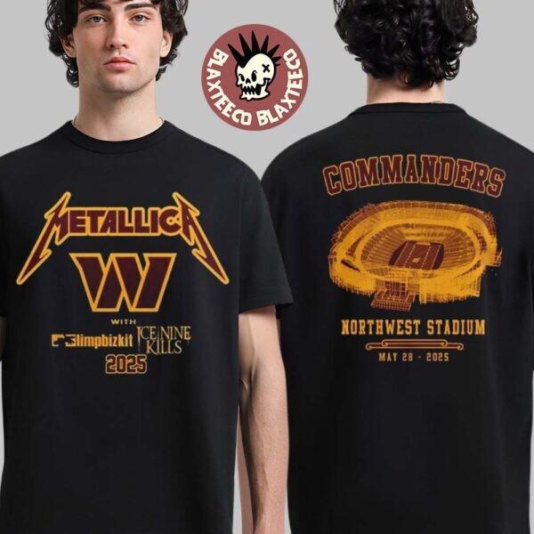 

Metallica M72 Pop Up Shop Футболка Лэндовер Мэриленд 28 мая Череп Шлем Двусторонняя Футболка Унисекс Футболка S