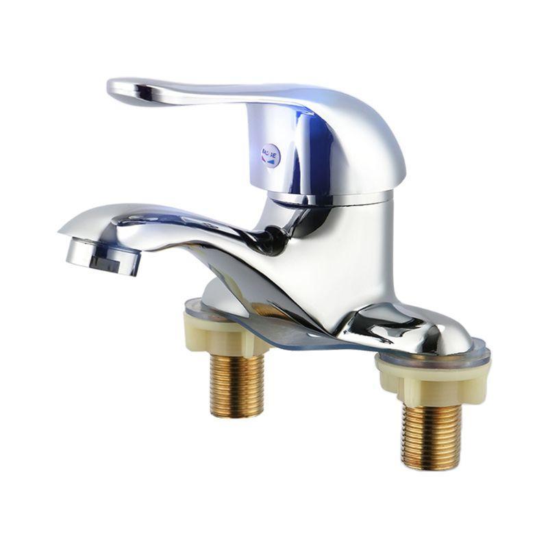 

Double Hole Basin Faucets Cold/Hot Mixer Basin Tap Waterfall Modern Tap Durable S білий