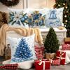 Weihnachtsdekoration Kissenbezug Geschenk Glocke Baum bedruckter Kissenbezug Wohnzimmer Sofa Kissen Suite Zimmer Heimdekoration