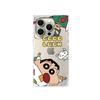 Clear Square Back Tube Case Protection For iPhone 13 11 14 Pro Max 16 ProMax 15 Plus 12 Anti-Oxygen,Crayon Shin-chan Pattern Casing