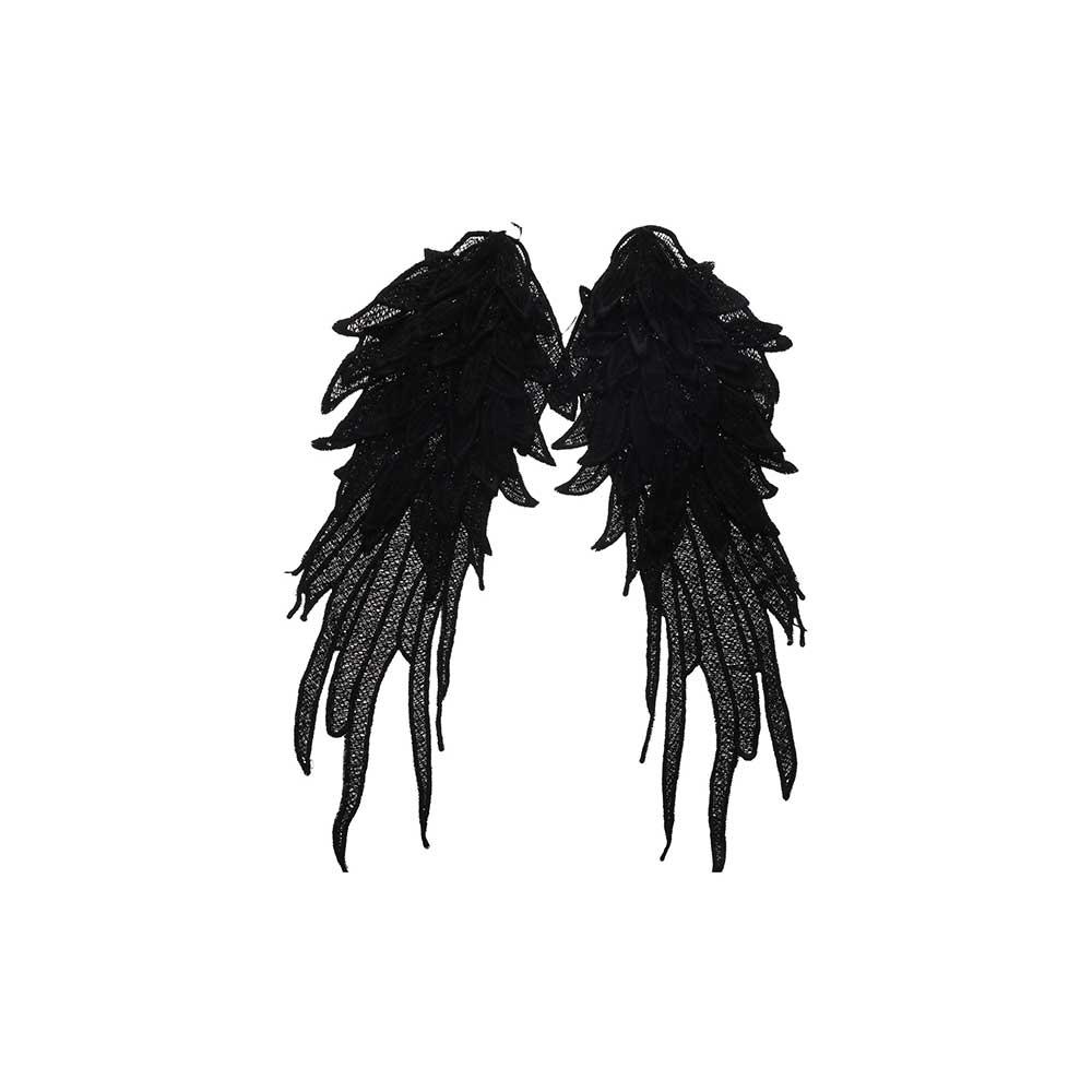 DIY 1Pair Applique Badge Wings Wedding Dress Sewing Patches Embroidery Apparel Sewing Fabric Lace