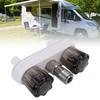 RV Exterior Faucet Hot Cold with Quick Connect Adapter Flexible Outlet Pipe for Motorhome Boat Bathroom Van Outdoor