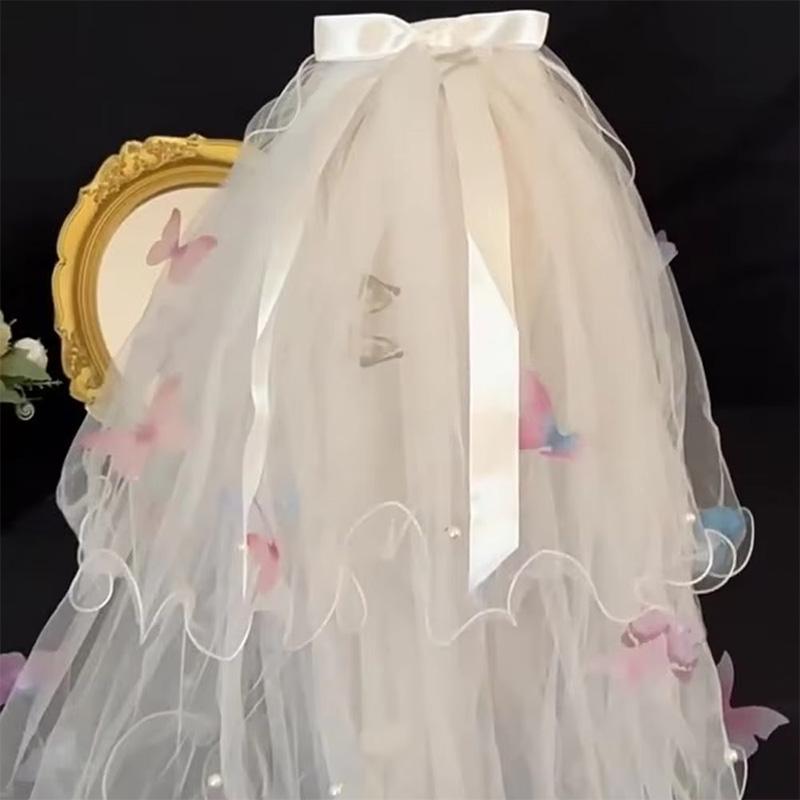 1 Wedding Bridal Headcloth Butterfly Photography Prop Colorful Butterfly Headcloth Accessory