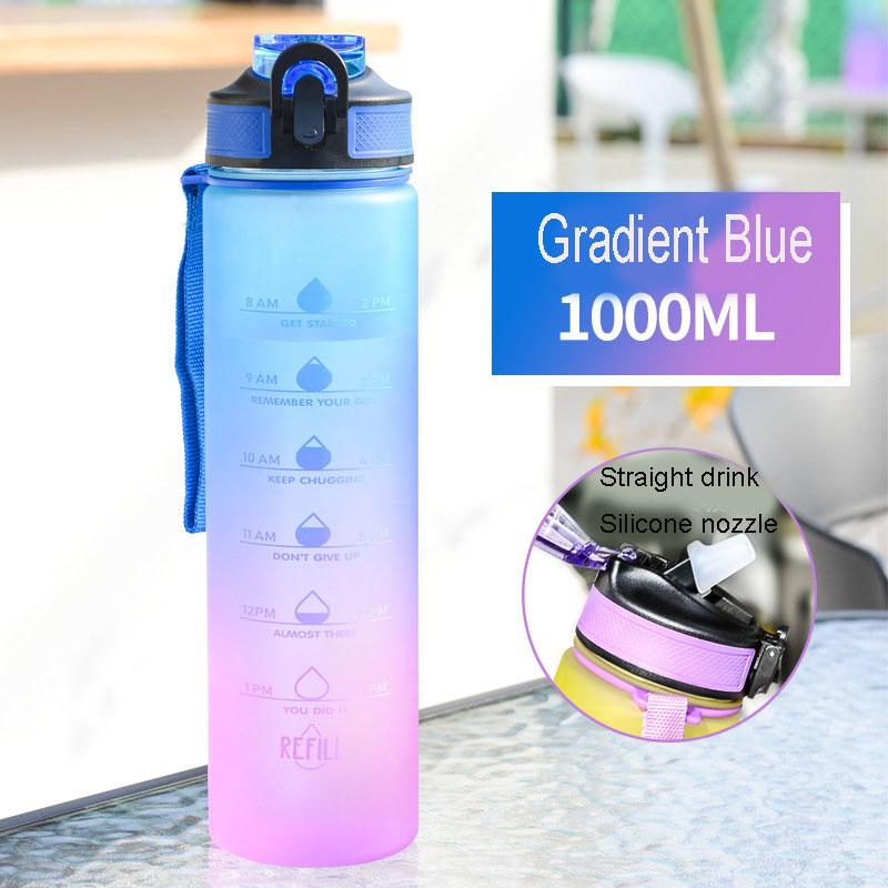 

Summer High Value Gradual Change Cup Large Capacity Sports Outdoor Water Cup Men and Women with Rope Portable Plastic Cup