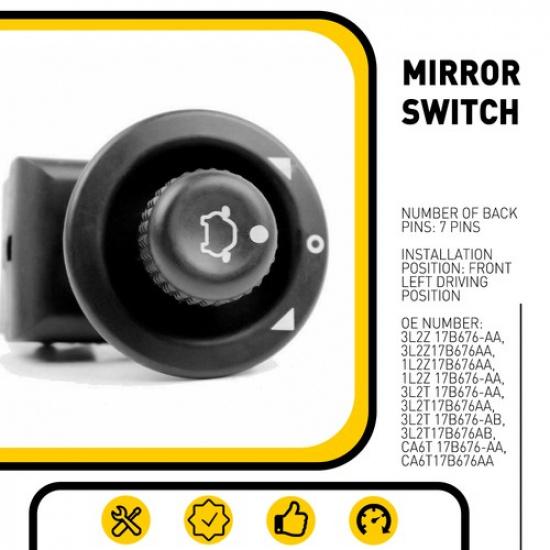 Front Left Driver Power Mirror Side Control For Switch 2015- Ford Transit EK