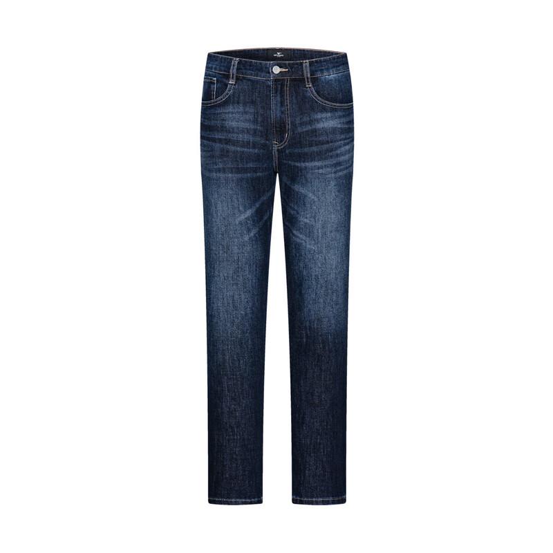 Septwolves Men's Washed Stretch Straight-Leg Jeans