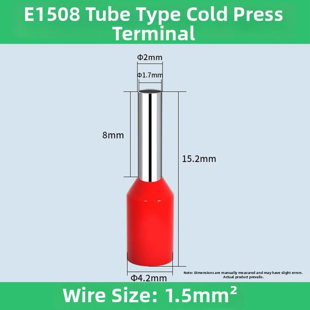 1900 Piece Electrical Terminal Kit Copper Crimp Connectors 7 Sizes for 0.5 to 6.0mm2 Wire for Home and Automotive Wiring