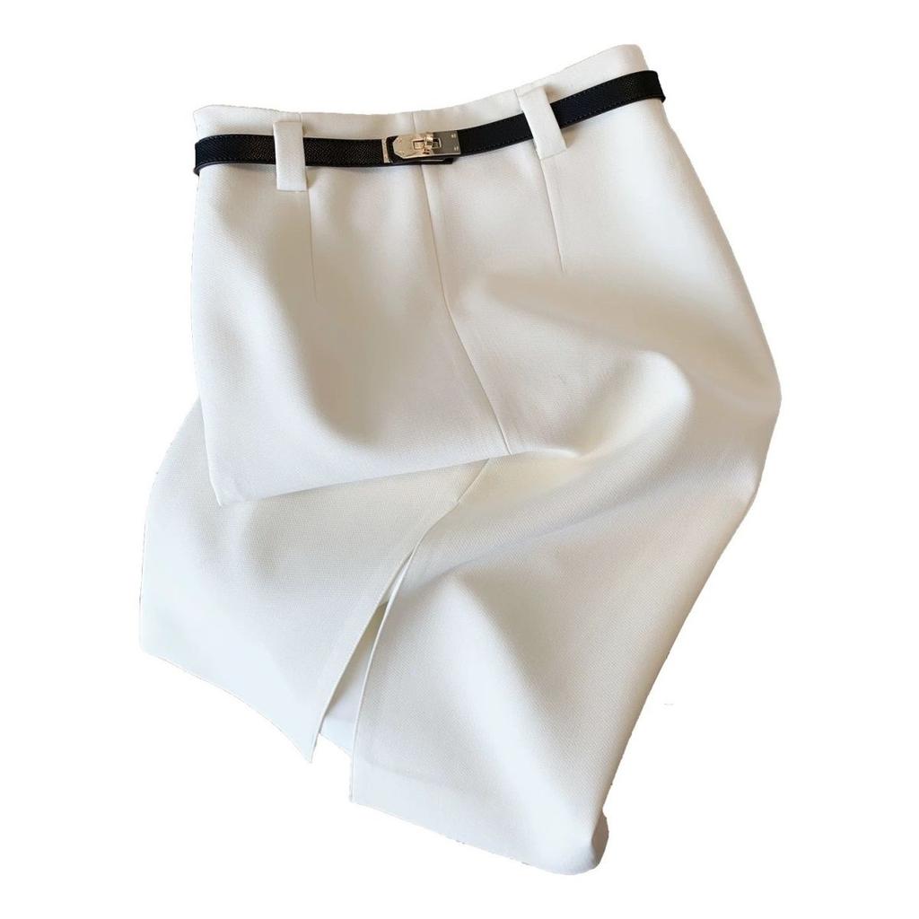 Premium Office Lady Pencil Skirt Women Spring Summer Elegant Beige Bodycon Hip Skirt Workwear